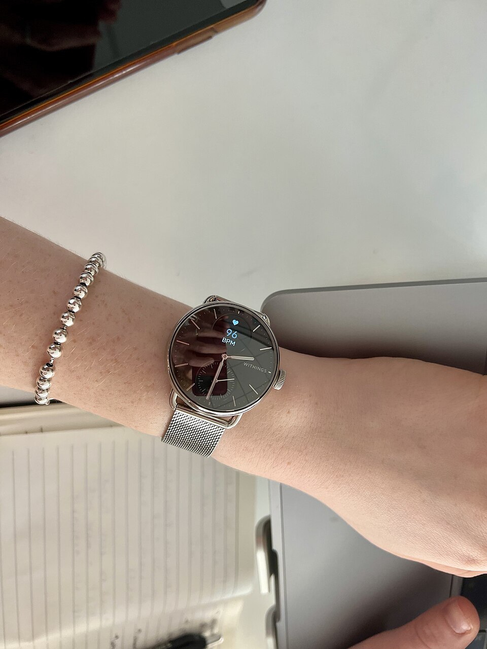 Photograph of a black Withings ScanWatch 2